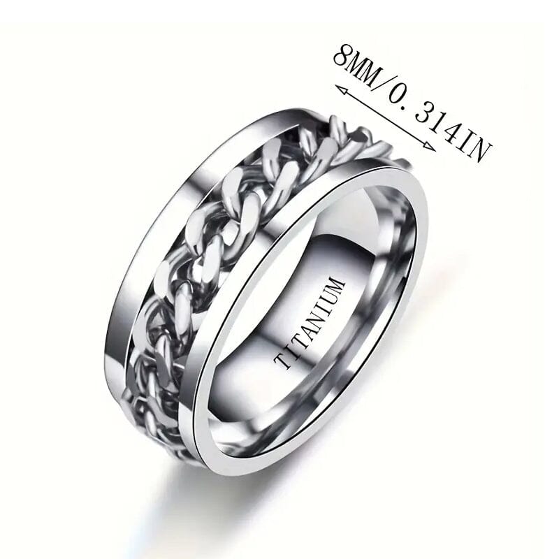 Men's 8mm Titanium Steel Ring