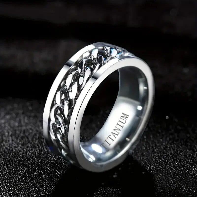 Men's 8mm Titanium Steel Ring