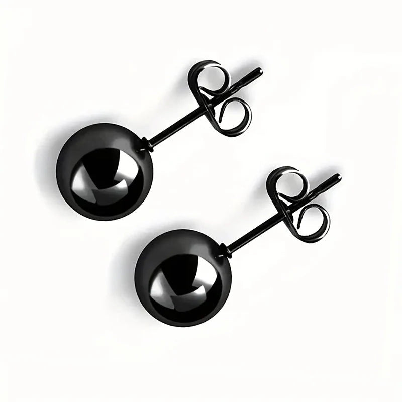 Stainless Steel Hypoallergenic Ball Shaped Stud Earrings