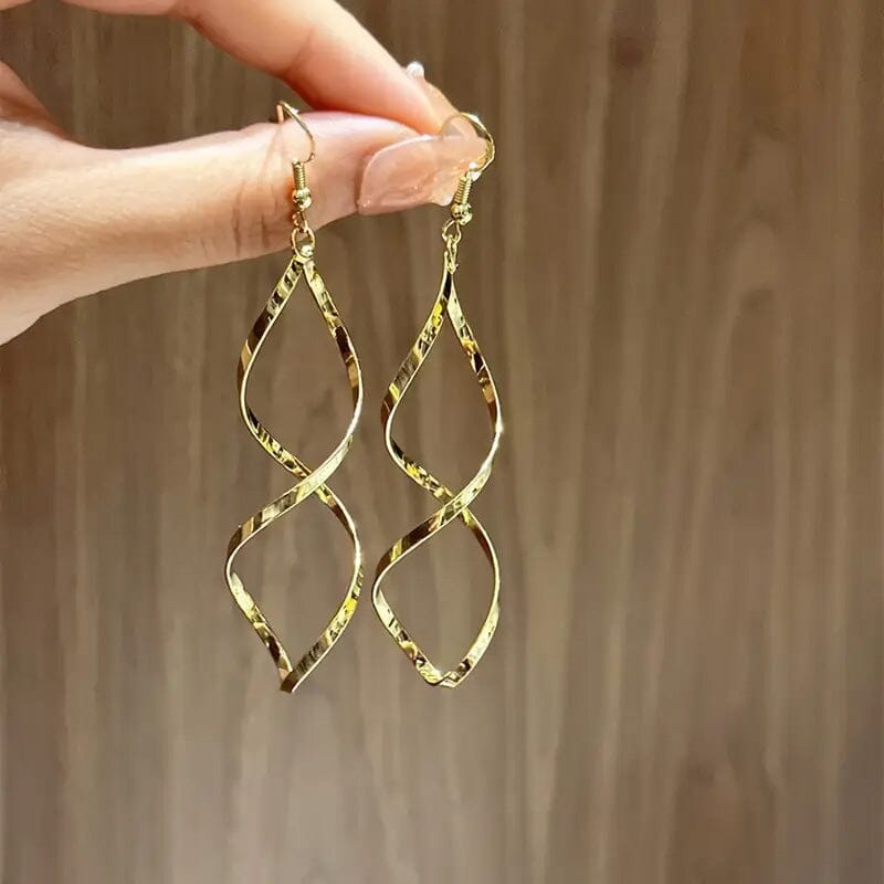 Spiral Design Dangle Earrings