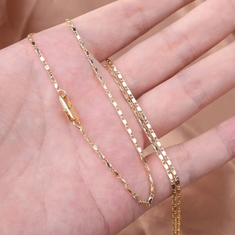 Italian 18K Gold Plated Punk Chain Necklace