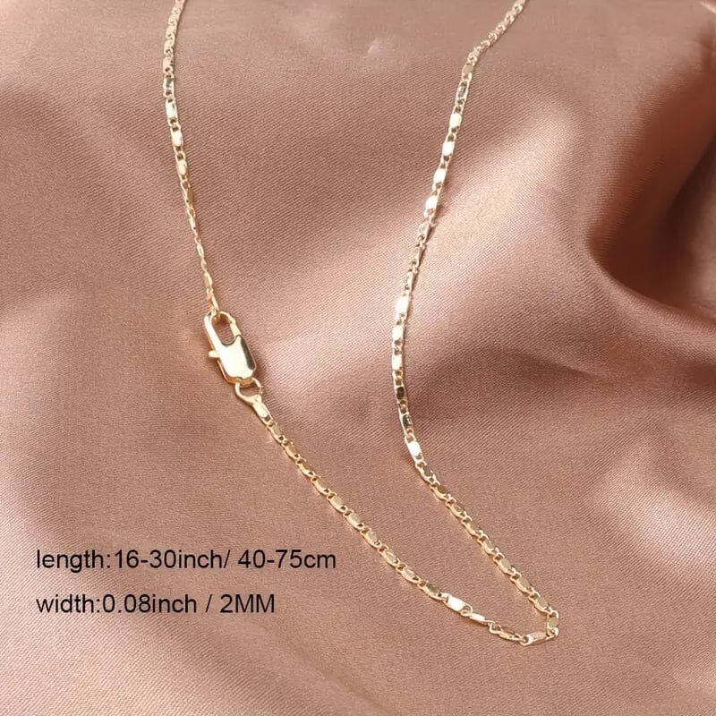 Italian 18K Gold Plated Punk Chain Necklace
