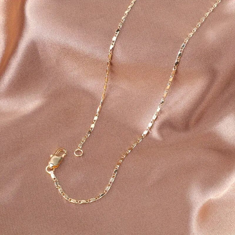 Italian 18K Gold Plated Punk Chain Necklace