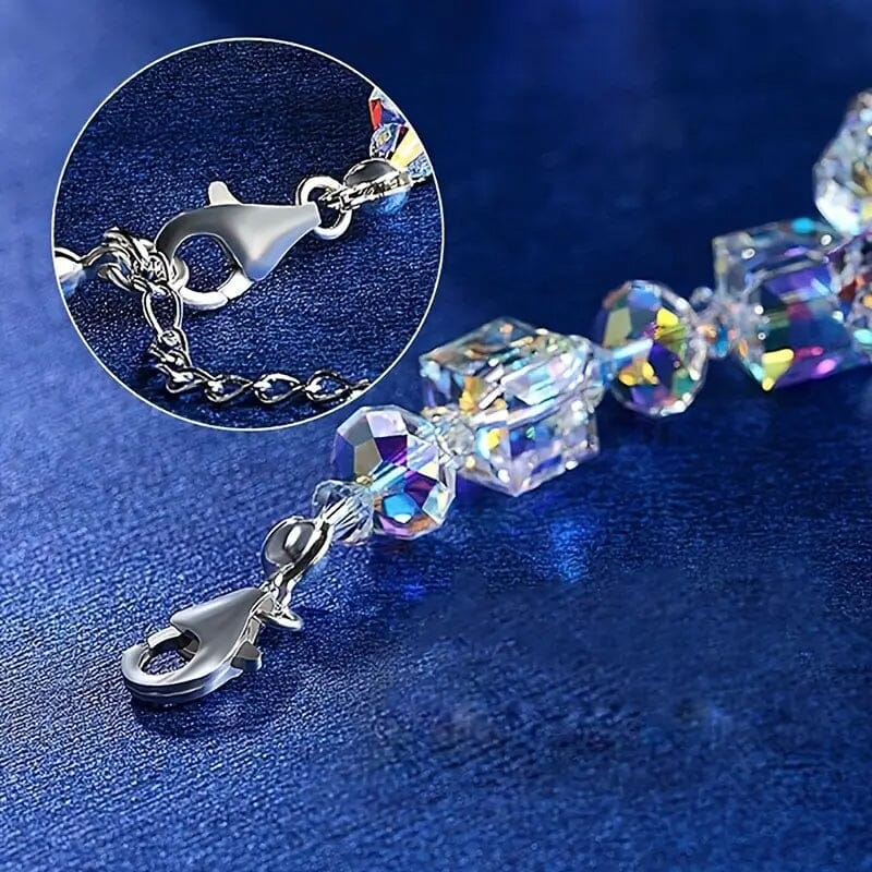 Northern Lights Artificial Crystal Bracelet 7"+ 2" Extension Chain