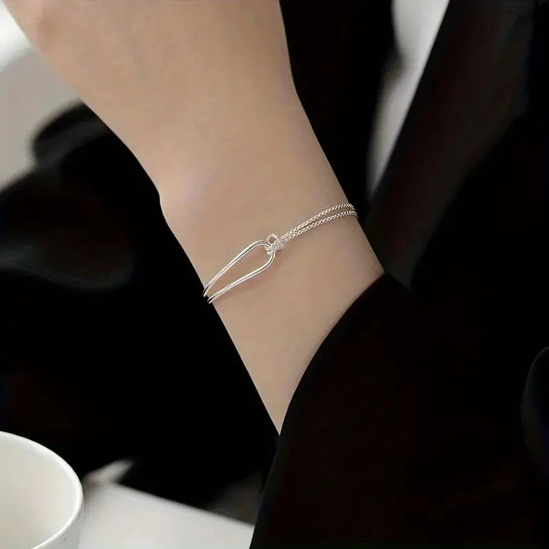 S925 Hypoallergenic Minimalist Geometric Collage Bracelet