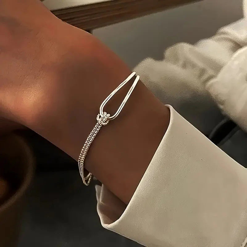 S925 Hypoallergenic Minimalist Geometric Collage Bracelet