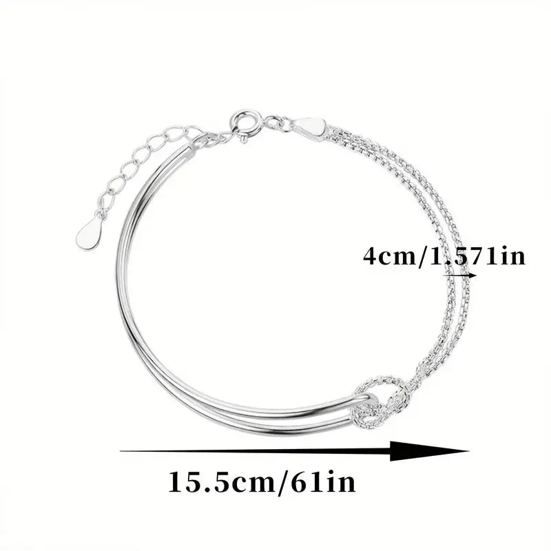 S925 Hypoallergenic Minimalist Geometric Collage Bracelet
